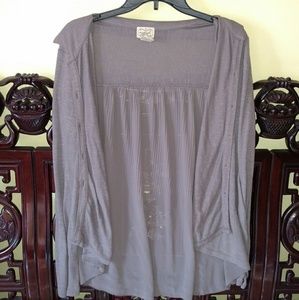 Gray Button Up Cardigan